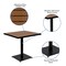 Merrick Lane Kersey 5 Piece Patio Table and Chairs Set Faux Wood And Metal Indoor/Outdoor Table and Chairs with All-Weather Purpose